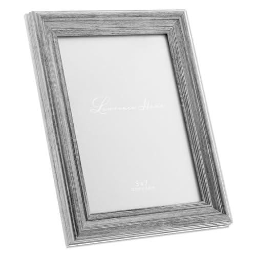 Image of Lawrence Frames Sutter Burnished Picture Frame, Silver, 5x7