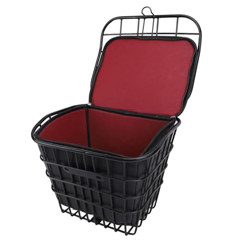 Panier de Vélo Avant Pliable, Sac Imperméable Détachable, Métal Résistant pour Vélo Électrique et Scooter, Montage Facile, Design Compact Noir, Accessoire Pratique Urbain
