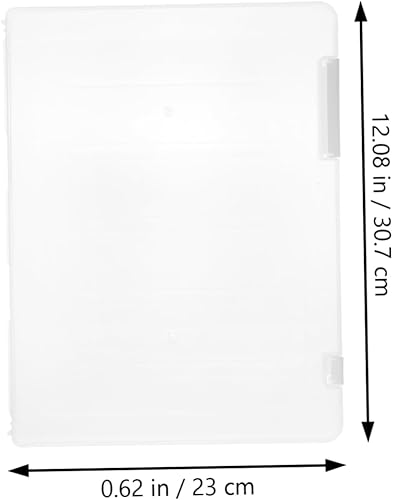 Miniatura 9 de Operitacx Caja de almacenamiento de archivos de escritorio, organizador de papel de escritorio, carpeta de archivos transparente, contenedor de