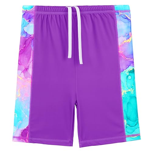 Image of TFJH E Girls Long Sleeve Two Piece Rash Guard Set UPF 50+ 3-13 Y | Stretchy & quick-dry fabric, breathable & lightweight, UPF 50+ sun protection, ideal for pool beach vacation