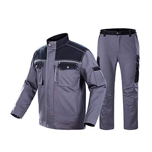 YJKJ Welding Coat, Work Jacket, Reflective Strip Anti-Scalding Stain Resistant Welder, Electrician, Garden, Factory, Construction, Car Repair,B,XXXL YJKJ Welding Coat, Work Jacket, Reflective Strip Anti-Scalding Stain Resistant Welder, Electrician, Garden, Factory, Construction, Car Repair,B,XXXL