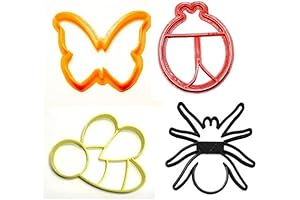 Ladybug, Bumble Bee, Butterfly, Spider Cookie Cutter Set