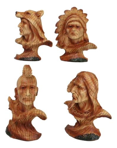 Set de 4 Figuras Jefe Tribal Sioux de 4" miniatura 2