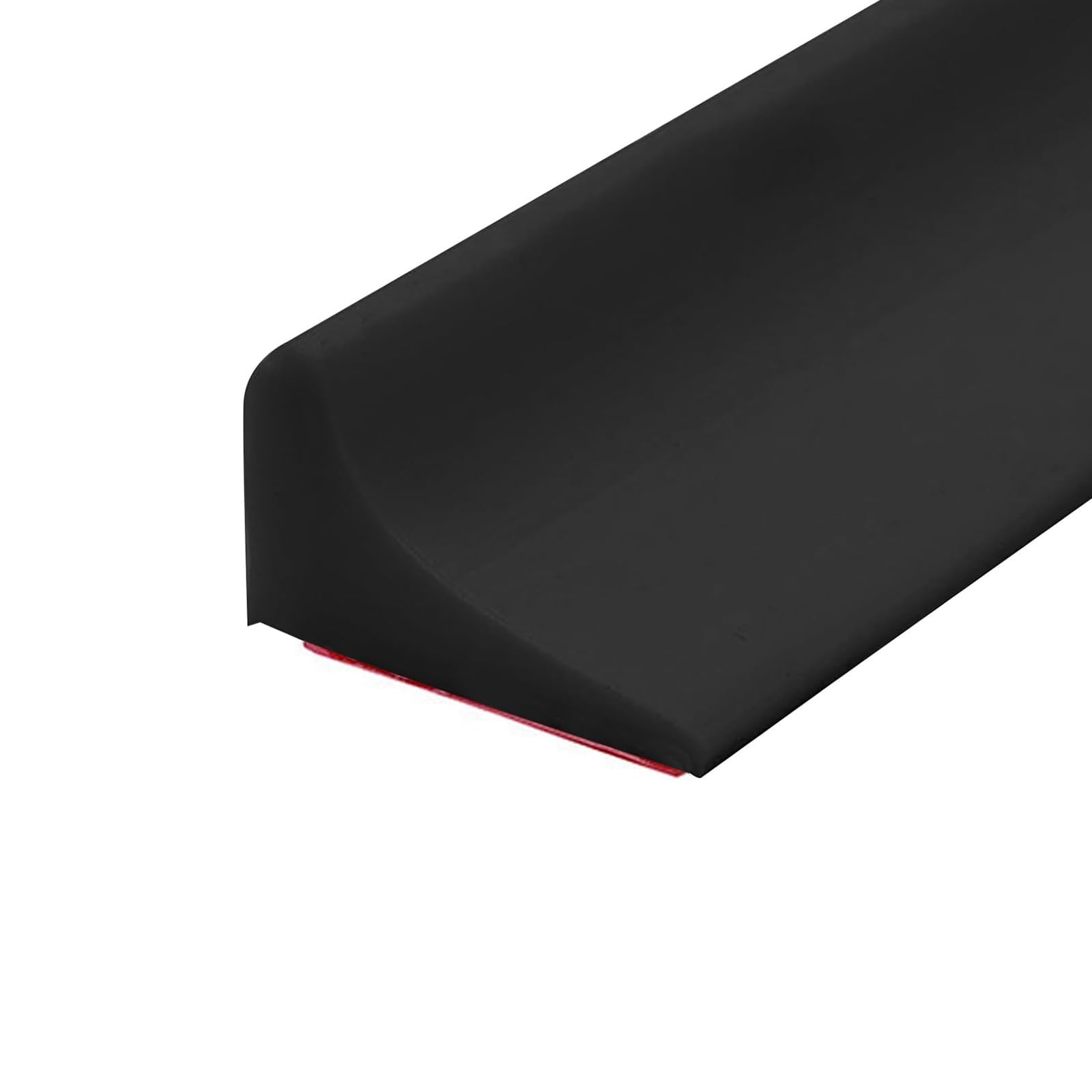 Yytcsjz Selbstklebende wasserdichte Silikonbarriere, zusammenklappbare Duschschwelle, Wasserdammbarriere, wasserdichter Streifen, für Badezimmer-Wasserrückhaltestreifen (Color : Black, Size : 130)