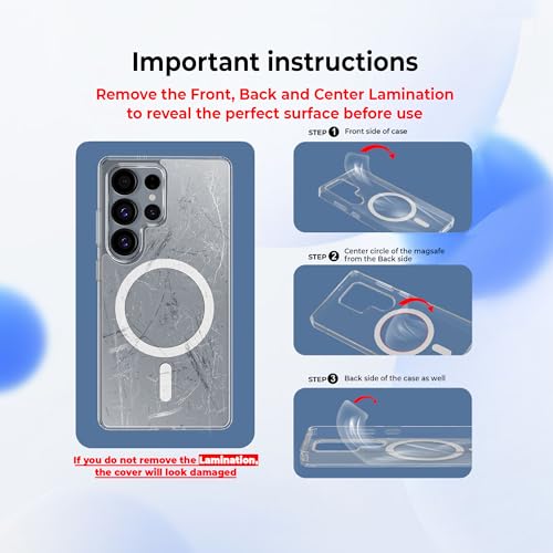 Image of A rtistque Clear Back Cover Case for Samsung Galaxy S23 5G Compatible with Mag-Safe| Acrylic | Case for Samsung Galaxy S23 5G | Shockproof TPU Protective Design | Samsung S23 Back Cover Transparent