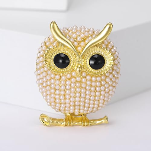 Image of Enamel Bird Brooch for Women Rhinestones Owl /Hummingbird /Eagle /Toucan Lapel Pin Cute Bird Brooches Jewelry Gifts for Mom Wife