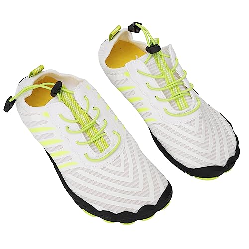 GLOGLOW Water Shoes, Quick Dry Breathable Beach Shoes White 3D Non Slip Pedal for Hiking2