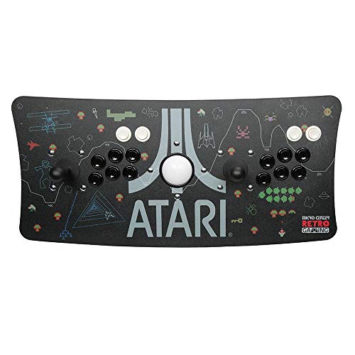 Image of Atari Ultimate Arcade Fightstick USB Dual Joystick with Trackball 2 Player Game Controller Powered by Raspberry Pi 3B+ 1GB RAM 32GB Micro SD Card Preloaded Over 100 Classic Atari Games