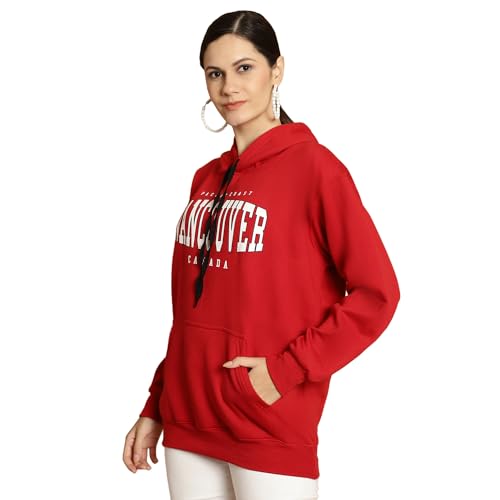 Image of Mack Jonney Printed Hooded Cotton Fleece Sweatshirt for Women-MACK32482
