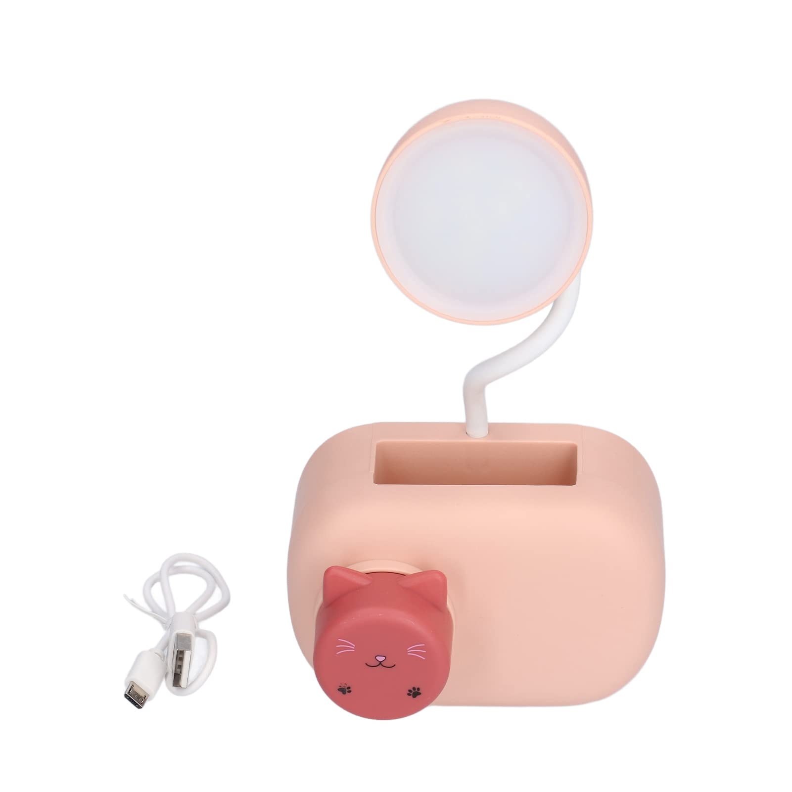 Cartoon Cat LED Desk Lamp with Pencil Sharpener and USB Cabl