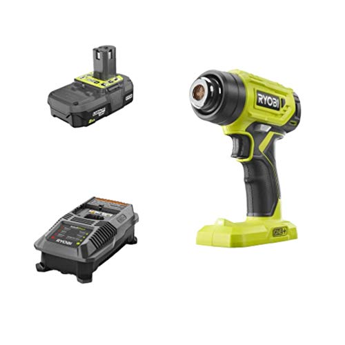 RYOBI 18-Volt Cordless Heat Gun Kit with Battery and Charger (Bulk Packaged, Non-Retail Packaging) P3150 + Battery + P118B (Renewed)