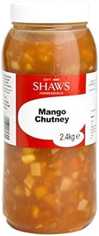 Shaws Yorkshire Mango Chutney Catering Size Bottle Tub Box 2.4 kg