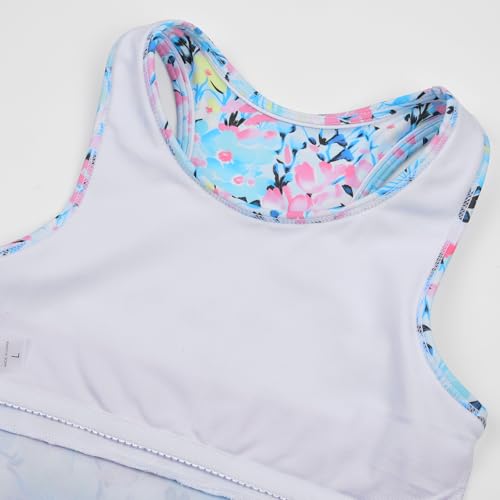 Image of Uhnice Girls Swimsuit Two Piece Tankini Swimwear with Boyshort