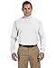 Devon & Jones Mens Sueded Cotton Jersey Mock Turtleneck (D420) -WHITE -L