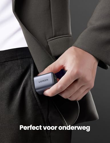 UGREEN Nexode 35W USB C Oplader 2-Port USB C Voedingsadapter GaN II Tech Snellader compatibel met iPhone 16 Pro Max, 16 Pro, 15, 14, 13, Galaxy S24 Ultra, S23, iPad, Tab A8, Pixel, HomePod (Zwart) - Afbeelding 6