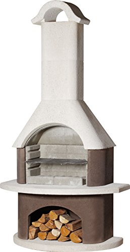 Preisvergleich Produktbild Buschbeck 90069.001 Grillkamin Meran, weiß-braun