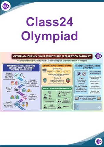 Image of IOQM Book for Class 8 to 12 Complete Guide for IOQM PRMO RMO INMO IMO with Theory Practice Questions and Advanced Mathematics Olympiad Preparation (Olympiad by CLASS24) | IOQM Book (Class 8-12) for IOQM, PRMO, RMO, INMO, IMO & other Olympiad exams (2026).