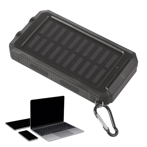 Cargador solar – Cargador multifuncional | Dispositivo de carga rápida inalámbrica teléfono móvil con linterna 20000 mAh – Para actividades de camping, senderismo y al aire libre
