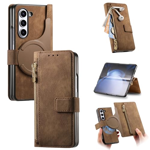 �X�}�z�P�[�X�Ή� Galaxy Z Fold 6 �P�[�X �蒠�^ ���C�|�P�b�g �����\ ���z�^ Magsafe�Ή� �M�����N�V�[ Z Fold 6 �p�J�o�[ �X�^���h�@�\ RFID�u���b�L���O PU���U�[ �}�O�l�b�g�t�� ���z�t�� �J�[�h���K�J�[�h�|�P�b