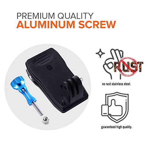 MiPremium Backpack Strap Clip Mount for GoPro Hero 12 11 10 9 8 7 6 5 4 3+ 2 Session Black Silver XIAOYI 4K SJCAM Yi Sports Action Camera Perfect Shoulder And Hat Quick Release Clamp Body Cam Holder