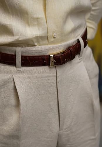 Men's Lightweight Linen Blend Dress Pants Casual Summer Beach Wedding Trousers4