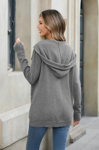 TASAMO Women's Button Down Hoodie Cardigan Sweaters Long Sleeve Fall Fashion Open Front Knit 2025 Winter Outerwear Coats3