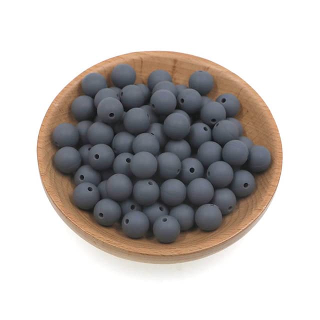101 Perline Tonde In Silicone Da 15 Mm, Colore Vino Rosso, Foro 2 Mm, Senza BPA, Per Creare Portachiavi, Collane, Bracciali, Penne Fai Da Te, Accessori DIY - 6