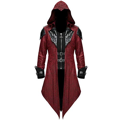 jieGorge Men Tailcoat Jacket Goth Steampunk Uniform Hoodie Party Outwear Long Sleeve Coat steampunk buy now online jieGorge Men Tailcoat Jacket Goth Steampunk Uniform Hoodie Party Outwear Long Sleeve Coat steampunk buy now online