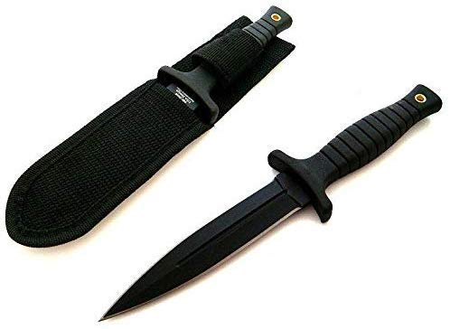 KS-11 Dolch als Jagdmesser – Angelmesser – 440 Klinge - Gesamtlänge ca. 23 cm – Inclusive Holster mit Gürtelclip ideal als Tactical Hunting Knife – Gürtelmesser- Dagger - Stiefelmesser