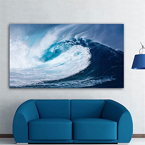 Kit diamant peinture 5D vagues 70x140cm broderie strass carré et rond - 2