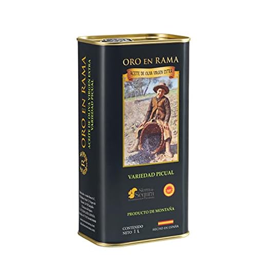 ORO EN RAMA | Aceite de Oliva Virgen Extra 100% Picual de Jaén | AOVE Premium de Primera Prensada en Frío | Aceite de olivar tradicional de montaña | DOP Sierra de Segura | NUEVA COSECHA 24/25 | 1L.