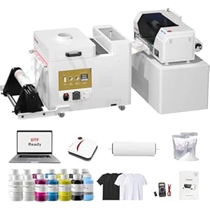 InkSonic U13 DTF Printer Machine with Powder Shaker and Dryer, A3 DTF Printer Bundles, T Shirt Printing Machine with XP600 Printhead, Direct to Film, White Ink Circulation, Auto Maintenance