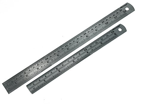 Règles en acier de 30 cm et 15 cm Neilson pour découpe de précision