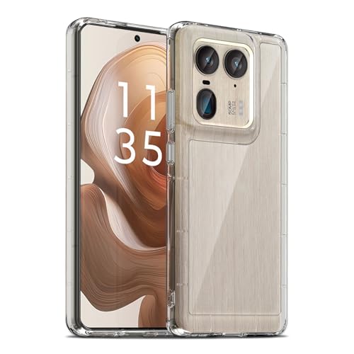 Liisooka Case for Motorola Edge 50 Ultra, Military Grade Drop Protection Phone Case, Yellowing Resistant, Anti-Scratch Hard PC Back, Shockproof Hard Ultra-Thin Protective Cover, Clear