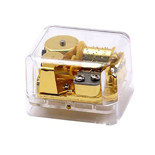 FnLy 18 Notas Creativas de acrílico Transparente Caja de música, Tema de...