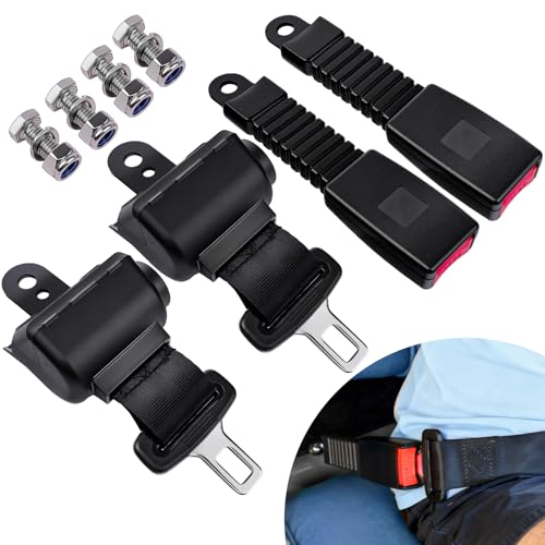 KyuerWK Golf Cart Seat Belts Retractable Universal Seat Belt Kit Fits Club Car EZGO Yamaha (2 PCS)