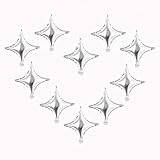 AnnoDeel 50 pcs 10 Inch Star Foil Balloons, Silver Star Foil Balloons Pink Party Mylar Balloon for B