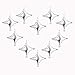AnnoDeel 50 pcs 10 Inch Star Foil Balloons, Silver Star Foil Balloons Pink Party Mylar Balloon for Baby Shower Wedding Birthday Decoration