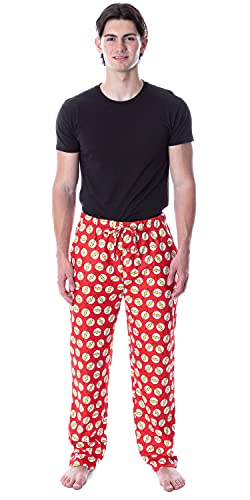 DC Comics Men's The Flash Lightning Bolt Allover Toss Print Loungewear Pajama Pants3