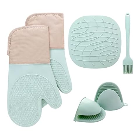 Topfhandschuhe Hitzebestaendig 6er Set Topflappen Ofenhandschuhe Baumwolle Cover