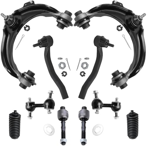 Image of Detroit Axle - Front Upper Control Arms, Sway Bars, Inner Outer Tie Rods Replacement for 2004-2008 Acura TSX - [2003-2007 Honda Accord L4 2.4L] - 10pc Set