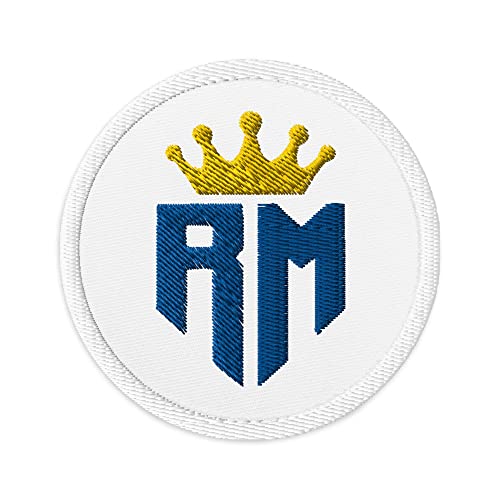 Dedbol Madrid Champions Embroidered Soccer Patch, 1 Piece, Round, Sports-Fan Sleeve Patches, Patch