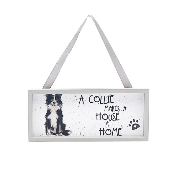 Lesser & Pavey British Designed Dog Lover Quotes Plaque, Collie