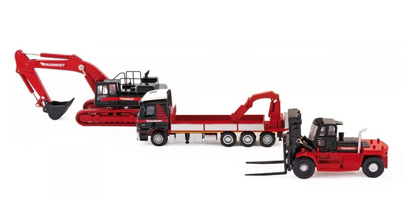 ACE HOBBY IMC for Mammoet Construction Set Includes Mammoet Excavator 1/87 DIECAST Truck Pre-Built Model
