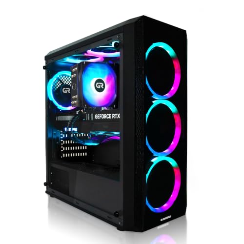 Greed® MK2 - High End PC Gamer - AMD Ryzen 7 5700X + Nvidia Geforce RTX 5060 Ti (8Go) - Ordinateur RGB Ultra Rapide + PC Gaming 4K Raytracing avec 4.6 GHZ -...