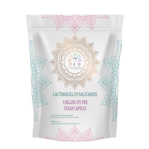 7C Lactobacillus Salivarius | 60 High Strength L Salivarius Capsules - 6B CFU L-Salivarius per Serving | Lactobacillus-Salivarius | Non-GMO Gluten & Allergen Free | Made in the UK