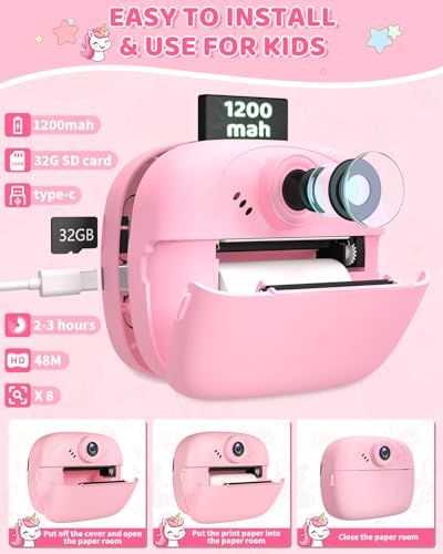 kids instant print camera