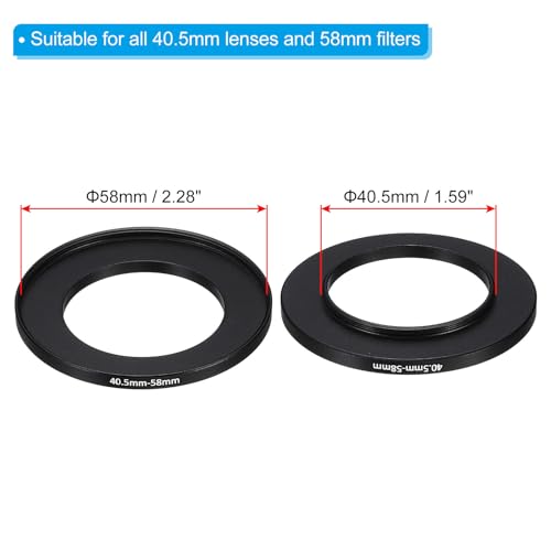 PATIKIL 40.5mm-58mm Metal Step Up Ring with Cleaning Cloth - Image 2