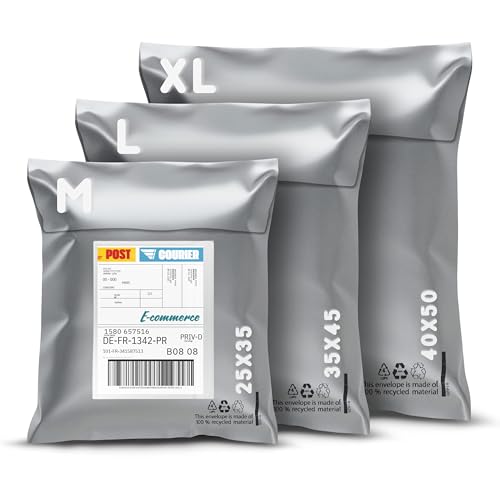 RAGO® Juego de 30 piezas Bolsas envio Vinted M-10 L-10 XL-10 I Sobres Envios I Bolsas para envios de ropa vinted I Embalaje para envíos + Portadocumentos Adhesivo C5