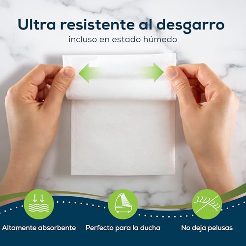 Miniatura 5 de Sensalou Guantes De Lavado Desechables Impermeables 100 Unidades 12 X 22 Cm Toallitas Íntimas Microfibra Tela No Tejida Suaves Y Resistentes Para Adultos Bebé Niños Viaje Camping Festival Blanco